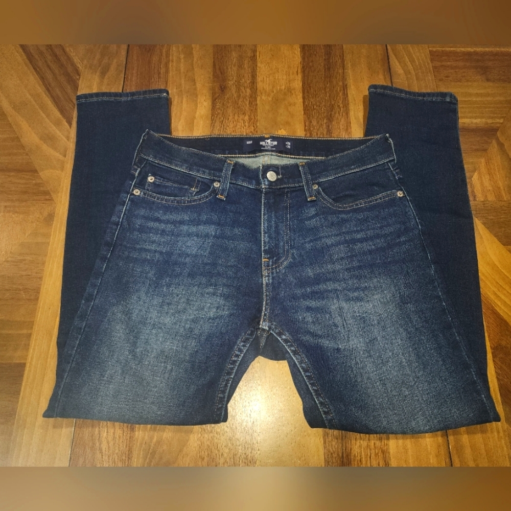 Hollister Skinny Epic Flex Blue Denim Jeans Sz 28W 28L Mens